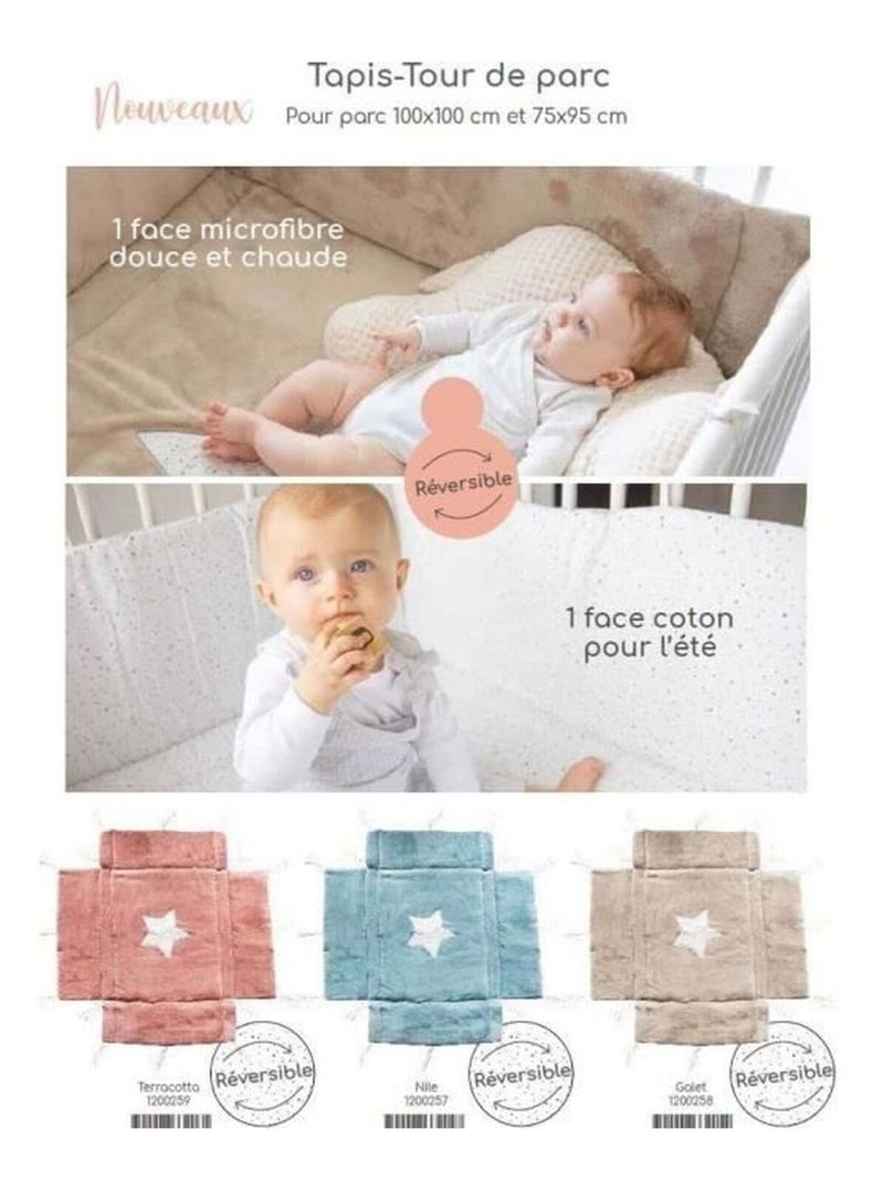 Tapis de parc en microfibre Rouge cerise - Kiabi