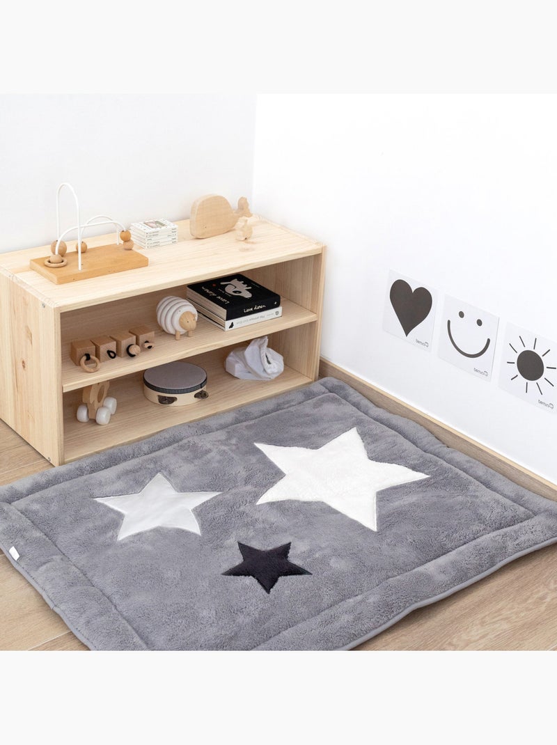 Tapis de parc et jeu - Douceur moelleuse Gris - Kiabi