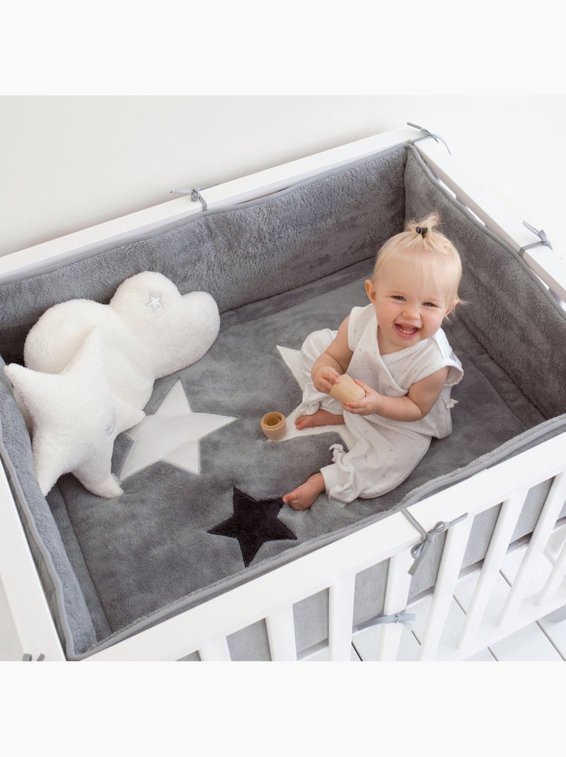 Tapis de parc et jeu - Douceur moelleuse Gris - Kiabi
