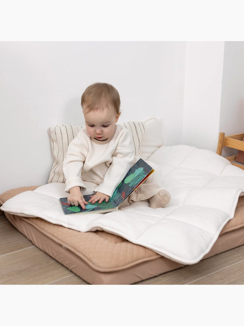 Tapis de parc et jeu - Moelleux texturé Blanc cassé - Kiabi