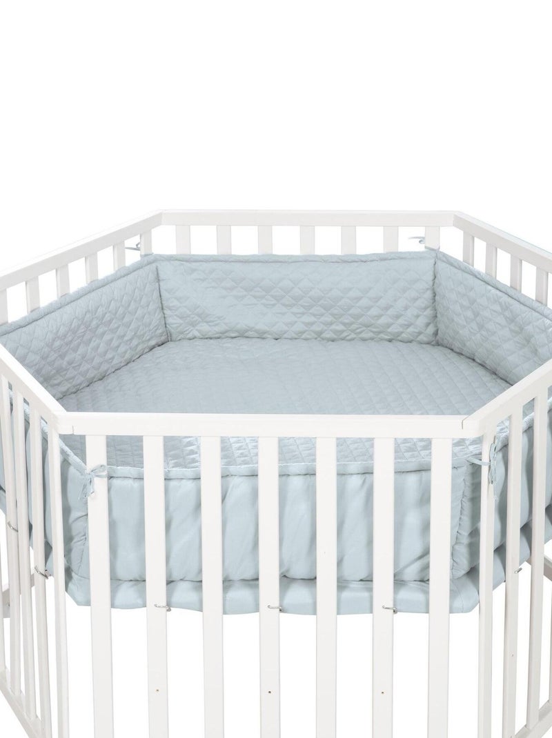 Tapis de parc hexagonal imperméable avec bords 'Roba Style' Bleu clair - Kiabi