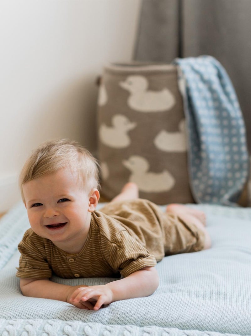 Tapis de parc pour bébé tapis de jeu en coton Bleu ciel - Kiabi