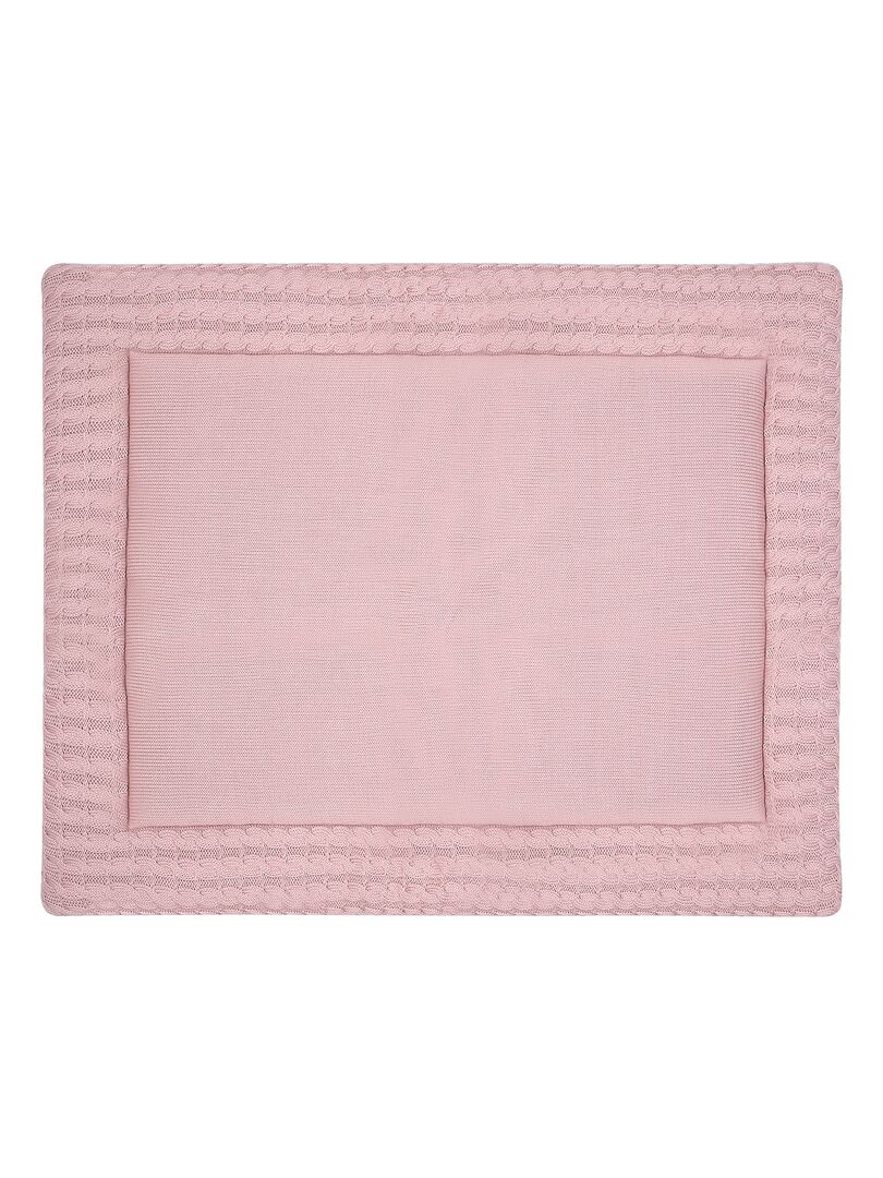 Tapis de parc pour bébé tapis de jeu en coton - Rose pâle - Kiabi