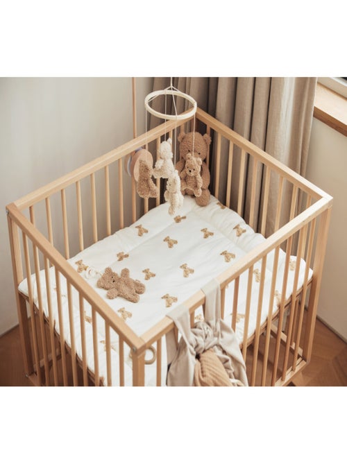 Tapis de parc Teddy Bear en coton biologique Jollein - Kiabi Tapis de parc Teddy Bear en coton biologique Jollein - Kiabi