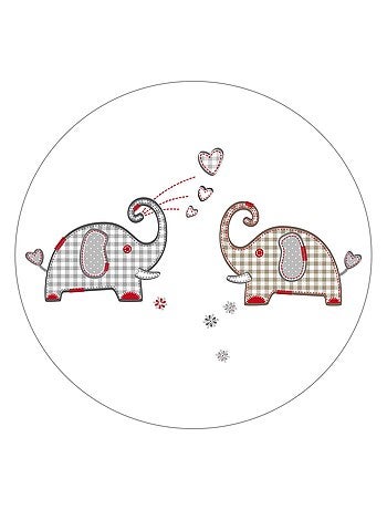 Tapis de parc universel avec bords - imprimé éléphants - 'ROBA' Jumbotwins