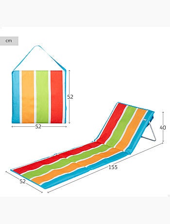 Tapis de plage avec dossier inclinable aktive