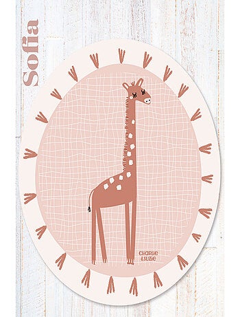 Tapis de protection rond Girafe