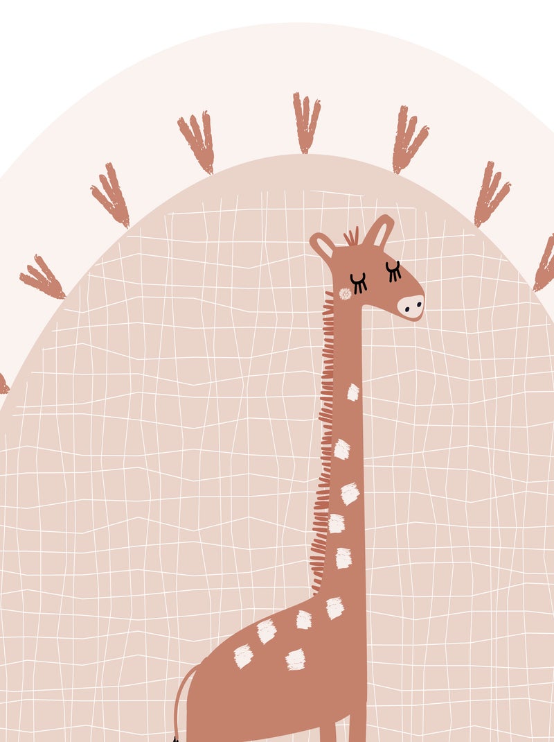 Tapis de protection rond Girafe Multicolore - Kiabi