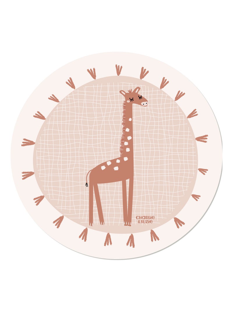 Tapis de protection rond Girafe Multicolore - Kiabi