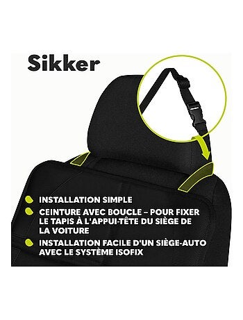 Tapis de Protection sous le siège auto LIONELO - Imperméable - Résistant aux Bosses - Isofix