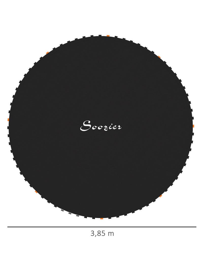 Tapis de rechange trampoline Ø 4,3 m ressorts 14 cm outil 80 crochets en V inclus Noir - Kiabi