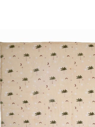 Tapis de repos bébé coton imprimé petits palmiers Jaipury