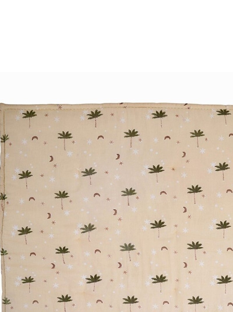 Tapis de repos bébé coton imprimé petits palmiers Jaipury Multicolore - Kiabi