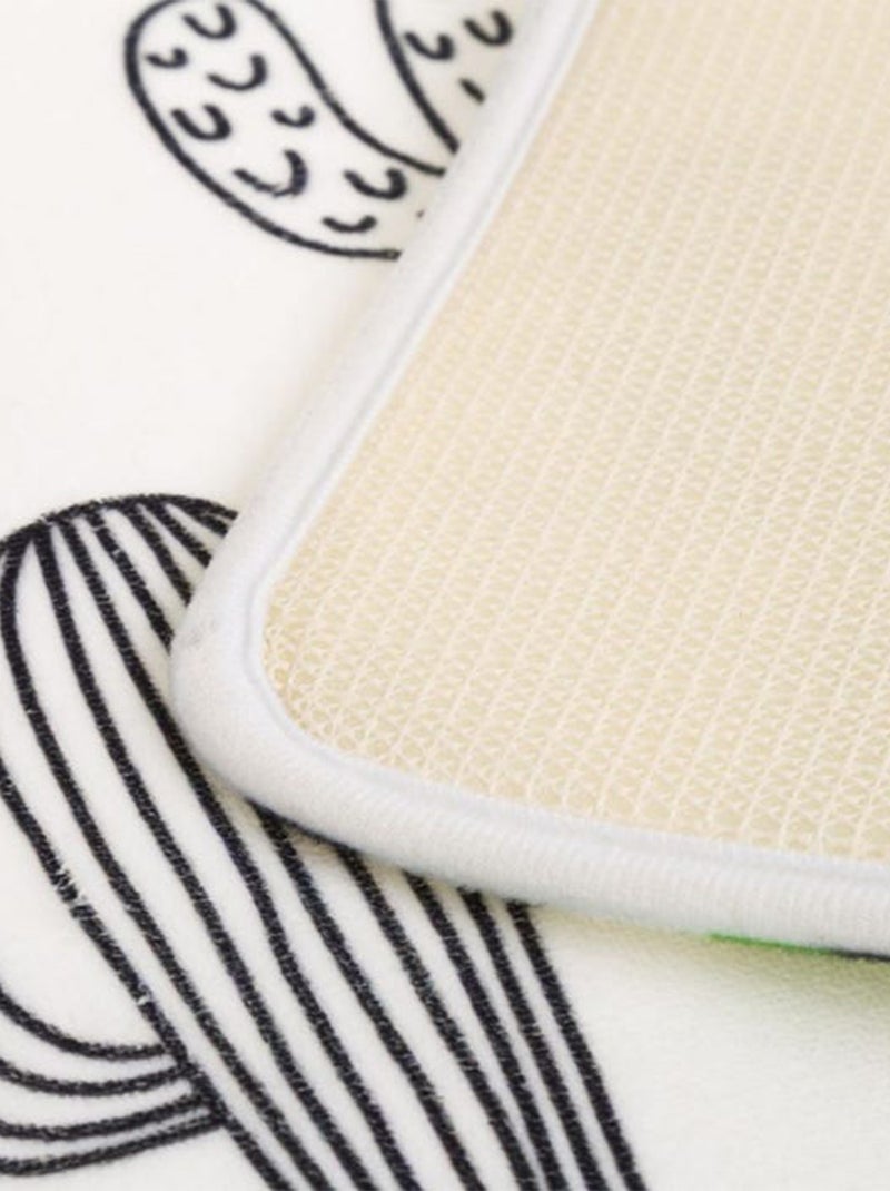 Tapis de salle de bain cactus Blanc - Kiabi