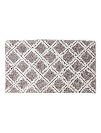 Tapis de salle de bain en coton 40x70cm Losanges