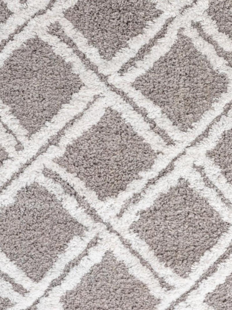 Tapis de salle de bain en coton 40x70cm Losanges Gris - Kiabi
