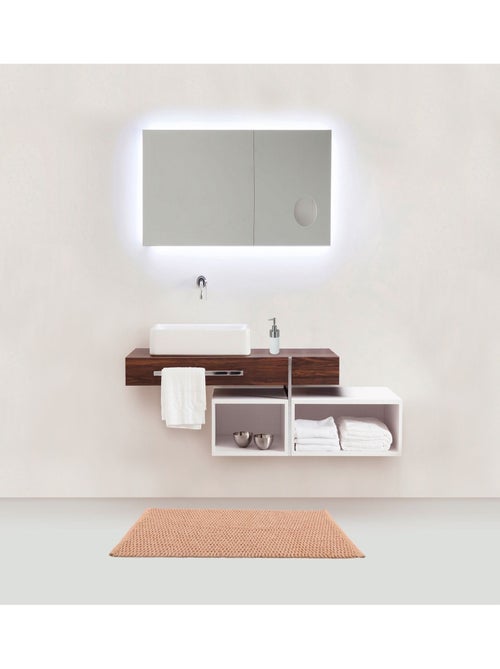 Tapis de salle de bain en coton Mona - Kiabi
