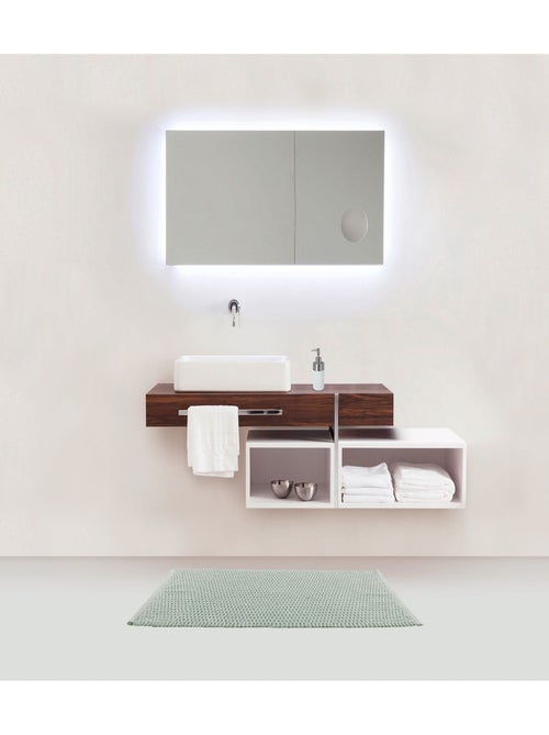 Tapis de salle de bain en coton Mona - Kiabi