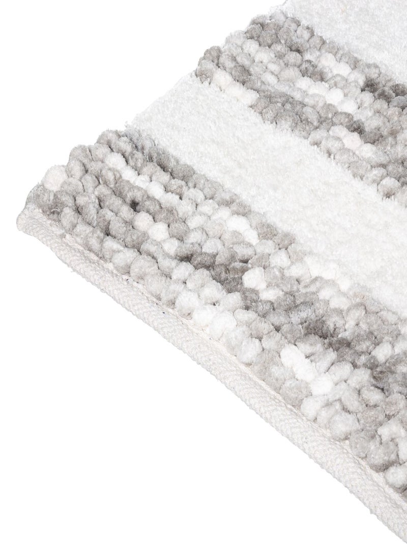 Tapis de salle de bain épais Gris - Kiabi
