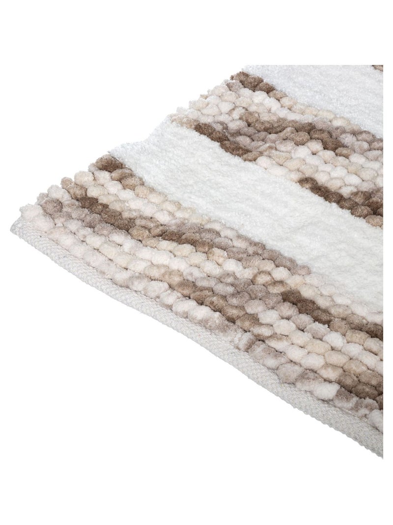 Tapis de salle de bain épais Taupe - Kiabi