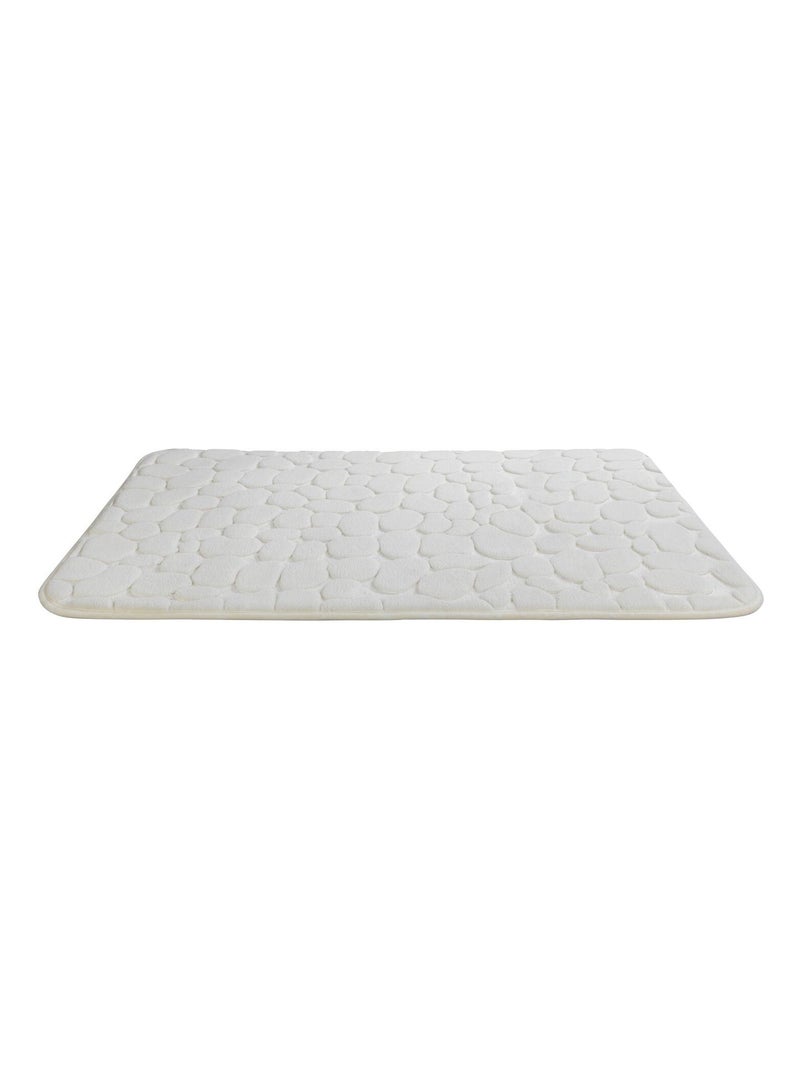 Tapis de salle de bain Pebbles - Mémoire de forme Beige - Kiabi