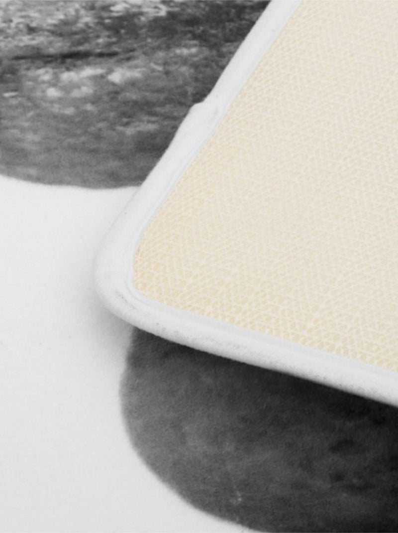 Tapis de salle de bain stones Blanc - Kiabi