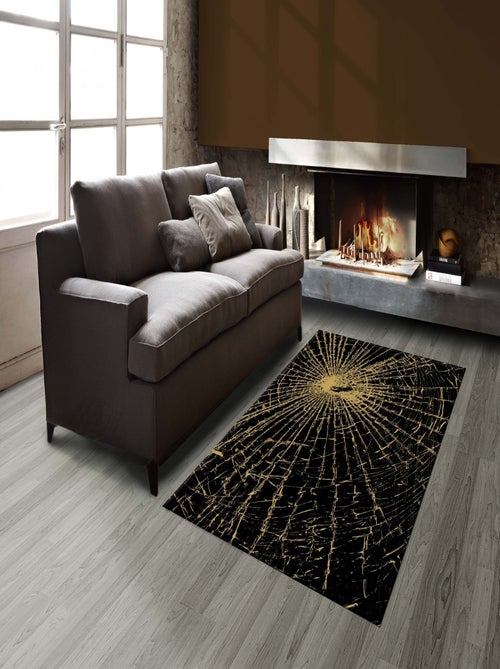 Tapis de salon 120x180 cm Polyester Eclat Black - Kiabi