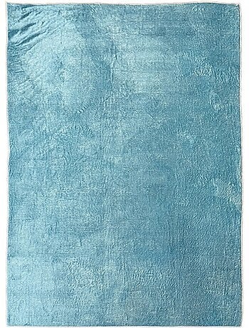 Tapis de salon 200x290 cm Polyester Uni Bleu