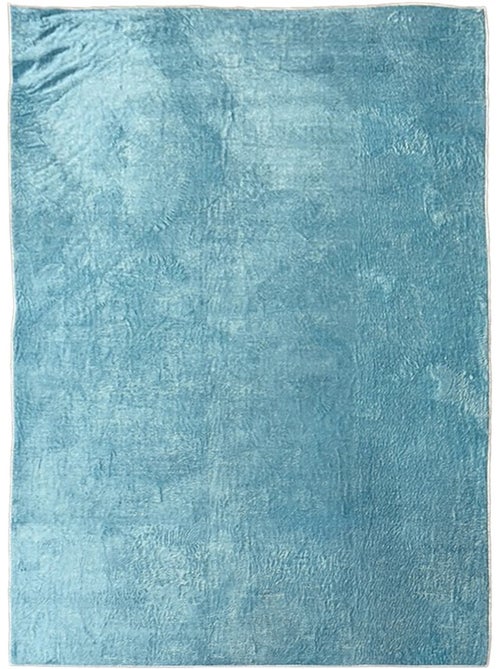 Tapis de salon 200x290 cm Polyester Uni Bleu - Kiabi