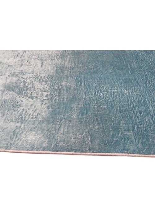 Tapis de salon 200x290 cm Polyester Uni Bleu - Kiabi