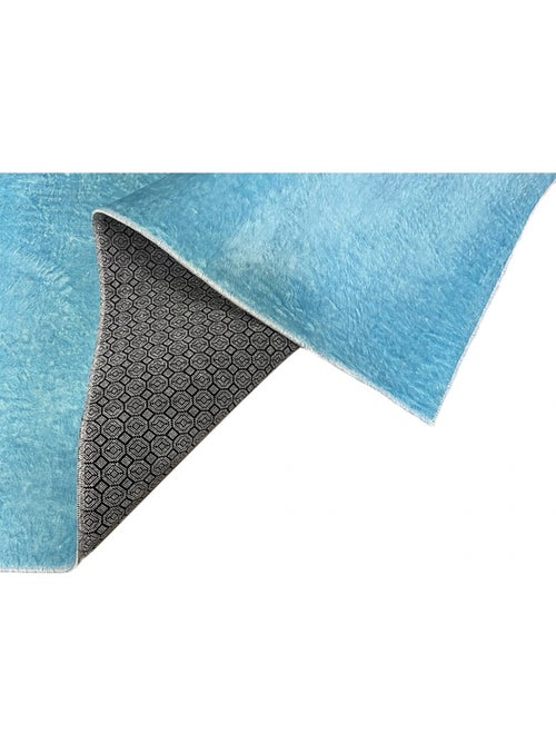 Tapis de salon 200x290 cm Polyester Uni Bleu - Kiabi