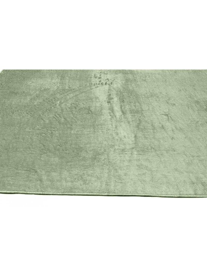 Tapis de salon 200x290 cm Polyester Uni Vert Vert - Kiabi
