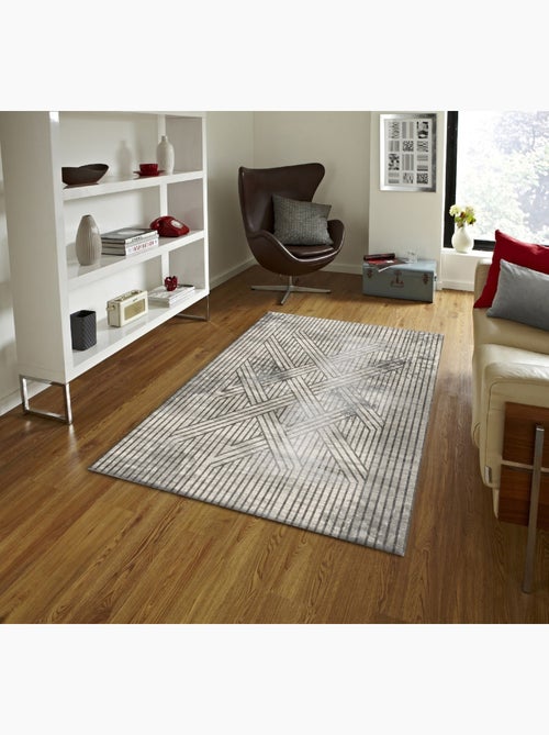 Tapis de salon 200x300 cm Polycoton Fisun Beige - Kiabi