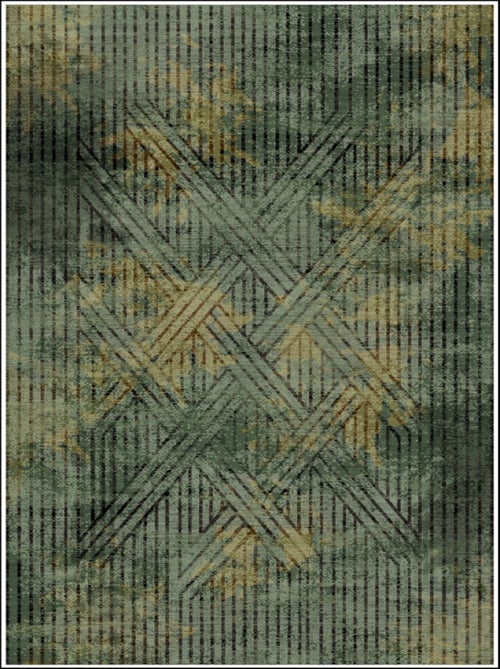 Tapis de salon 200x300 cm Polycoton Fisun Vert - Kiabi
