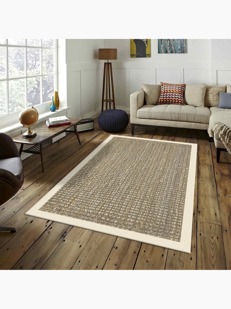 Tapis de salon 200x300 cm Polycoton Najwa Beige - Kiabi