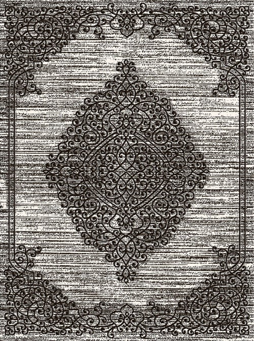 Tapis de salon 200x300 cm Polycoton Orient Gris - Kiabi