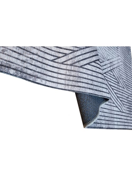 Tapis de salon 300x400 cm Polycoton Fisun Gris - Kiabi