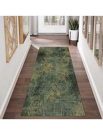 Tapis de salon 300x400 cm Polycoton Fisun Vert