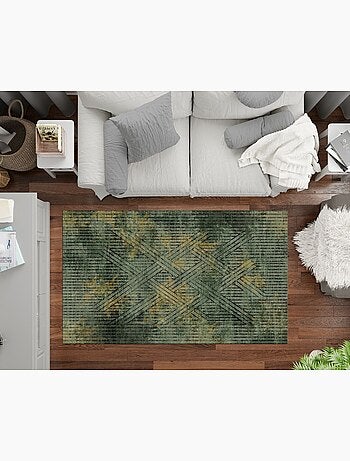 Tapis de salon 300x400 cm Polycoton Fisun Vert