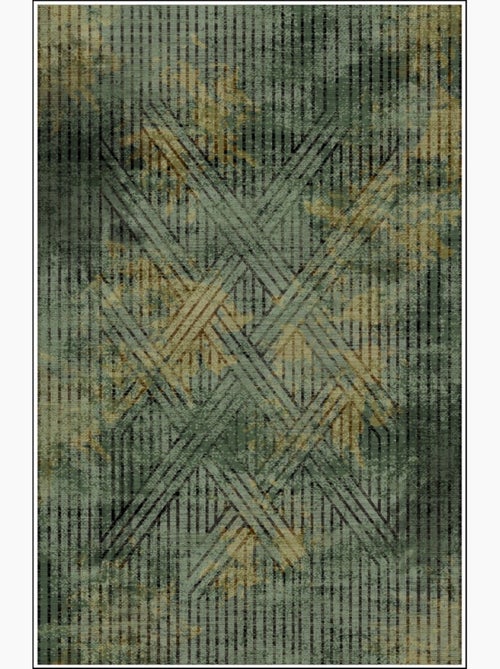 Tapis de salon 300x400 cm Polycoton Fisun Vert - Kiabi