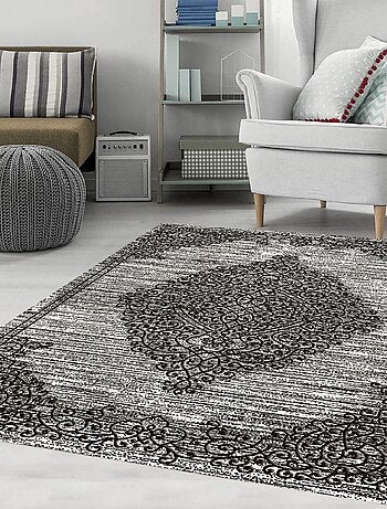 Tapis de salon 300x400 cm Polycoton Orient Gris