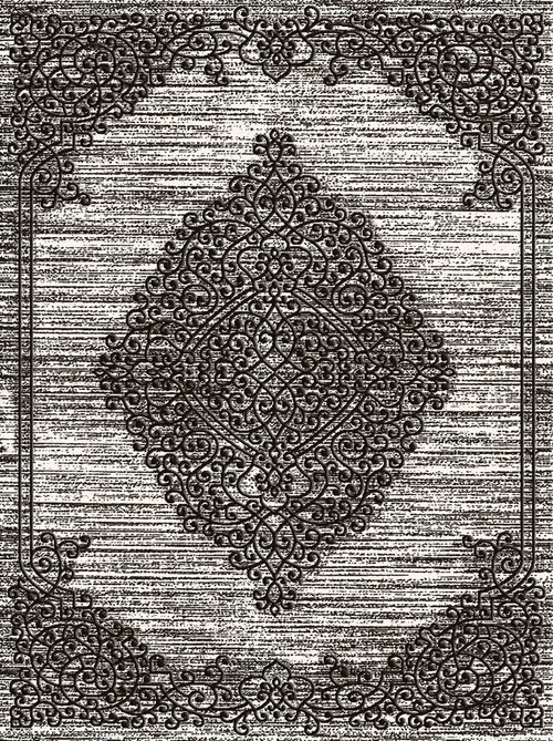 Tapis de salon 300x400 cm Polycoton Orient Gris - Kiabi