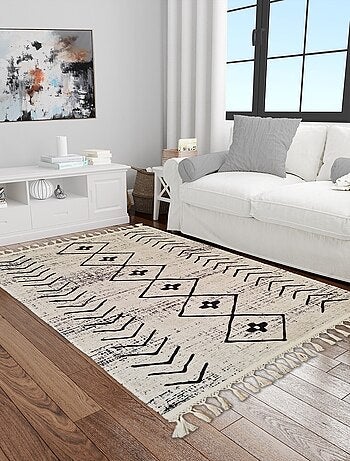 Tapis de salon 200x300 cm Polyester Berbere Tinghir