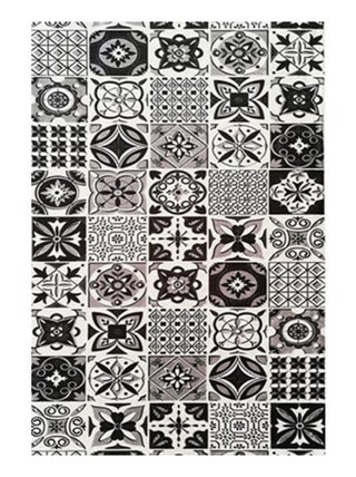 Tapis de salon 60x90 cm Polyester Tren Noir