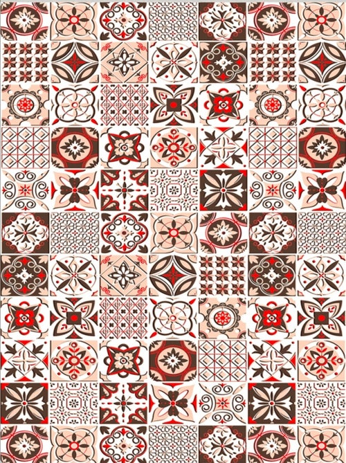 Tapis de salon 60x90 cm Polyester Tren Orange - Kiabi