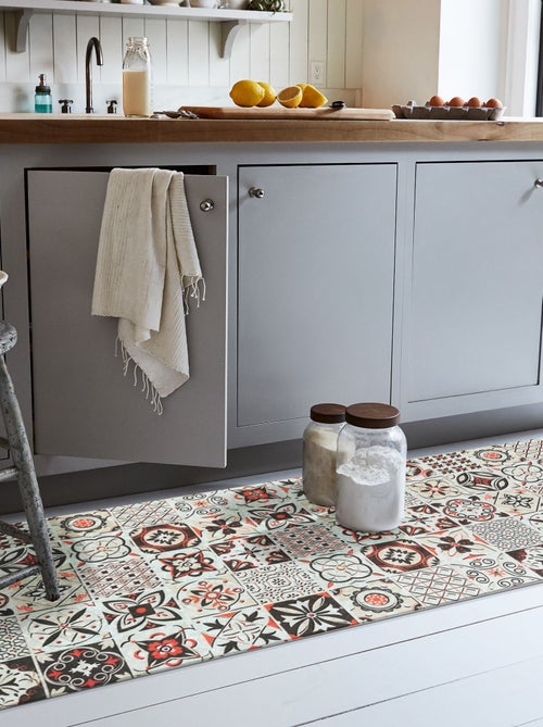 Tapis de salon 60x90 cm Polyester Tren Orange - Kiabi