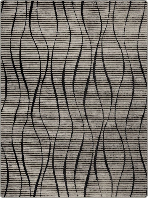 Tapis de salon 80x150 cm Polycoton Vera Argenté - Kiabi