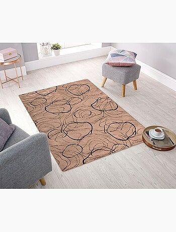 Tapis de salon 80x150 cm Polycoton Vera Argenté