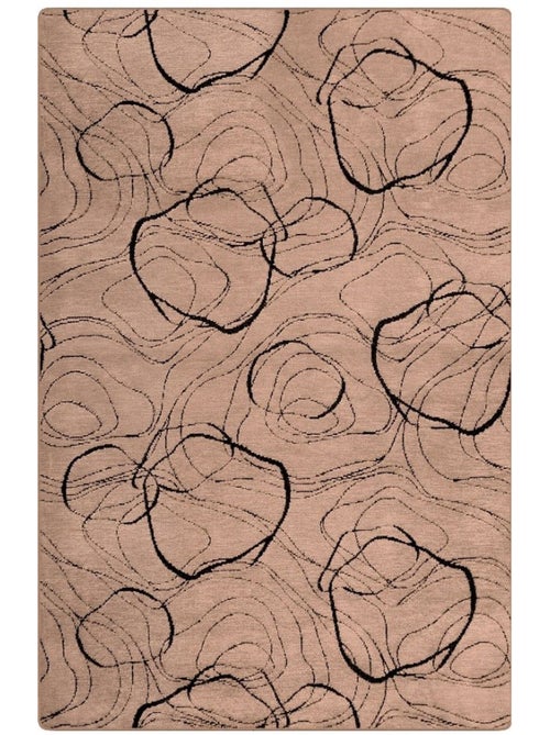 Tapis de salon 80x150 cm Polycoton Vera Beige - Kiabi