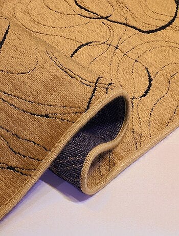 Tapis de salon 80x150 cm Polycoton Vera Marron